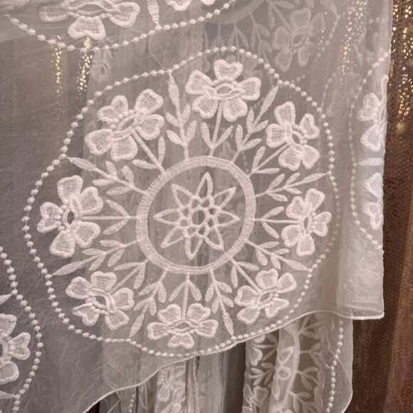 Torrid Ivory Lace Ruana Boho Crochet Sheer Kimono One Size - Picture 7 of 12